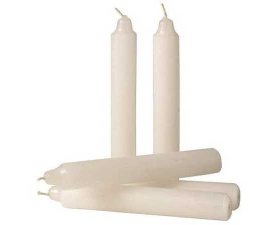White Store Wax Candles 7.5 inch - Pack of 6