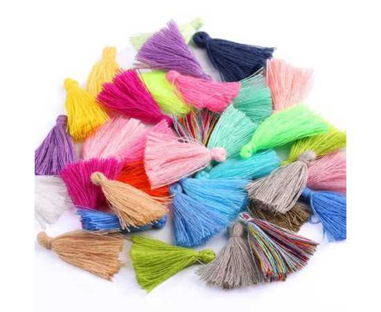 Multicolor Polyester Tassel For Ladies - Pack Of 10
