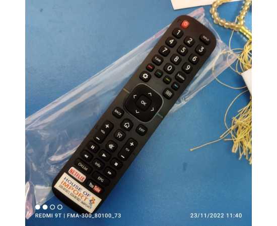 HISENSE UNIVERSAL Remote For Smart LED With Netflex & YoTub Button