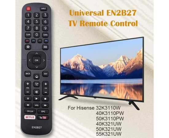 HISENSE UNIVERSAL Remote For Smart LED With Netflex & YoTub Button