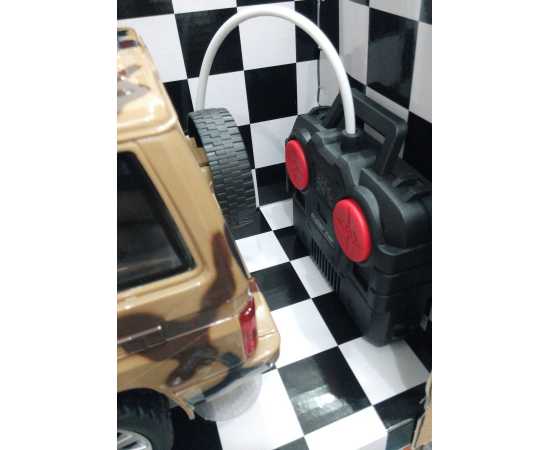 Rechargeable Remote Control Land Cruiser Army Jeep Toy For Kids