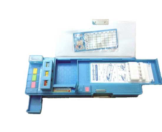 Small Button Fancy Pencil Box For Kids - Blue