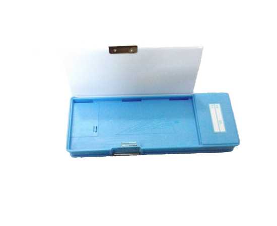 Small Button Fancy Pencil Box For Kids - Blue