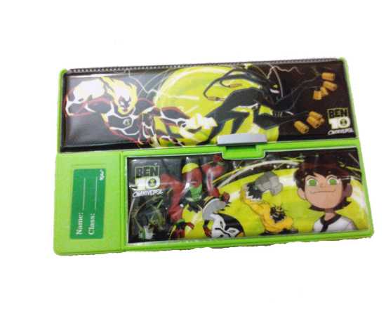 Ben 10 Print Large Button Fancy Pencil Box For Kids