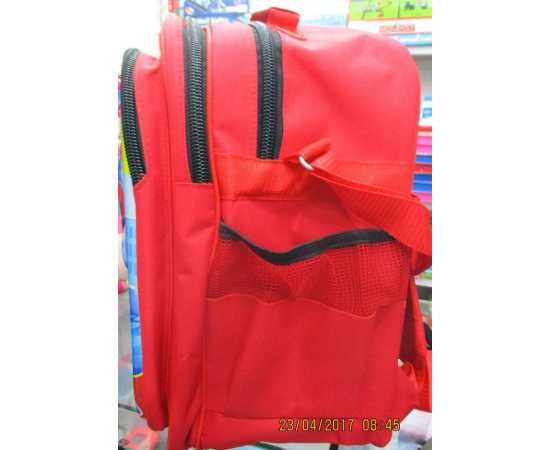 3D-Cartoon Character Spiderman School Bag - Red