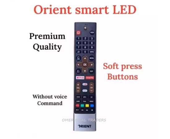 Orient Smart Led Tv Remote Control With Youtube & Netflix Button