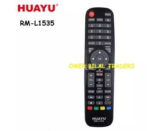 Haier Remote For Smart Lcd & Led, Tv - Huayu RM-L1535Haier Remote For Smart Lcd & Led, Tv - Huayu RM-L1535