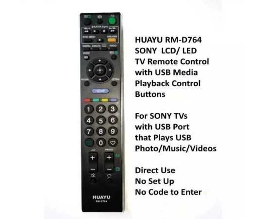 Sony Bravia Universal Remote For Smart Lcd & Led - Huayu RM-D764