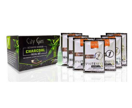 Charcoal Facial 7 Steps Sachet Kit