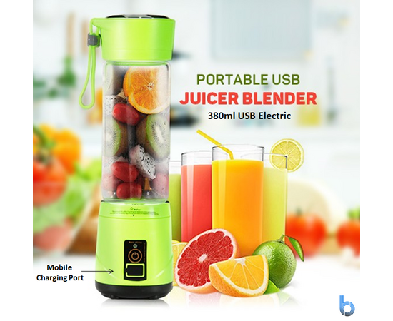 1pc, New Juicer Portable, With 2 Cups, USB Rechargeable Mini Blender Fresh  Juicing Cup, Personal Size Blender For Smoothies And Shakes, Home Fruit Ble