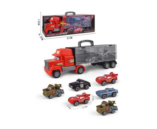 Mc Queen Cars Trailer Truck Toy (Kc5431)