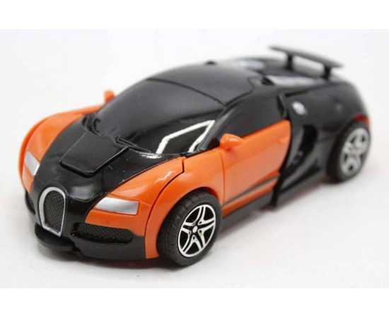 Bugatti Deformation Friction Car Model Toy Orange (715)