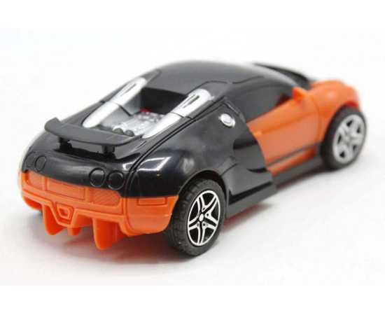 Bugatti Deformation Friction Car Model Toy Orange (715)