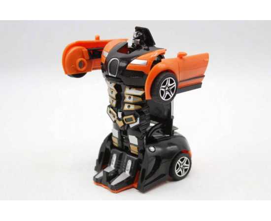 Bugatti Deformation Friction Car Model Toy Orange (715)
