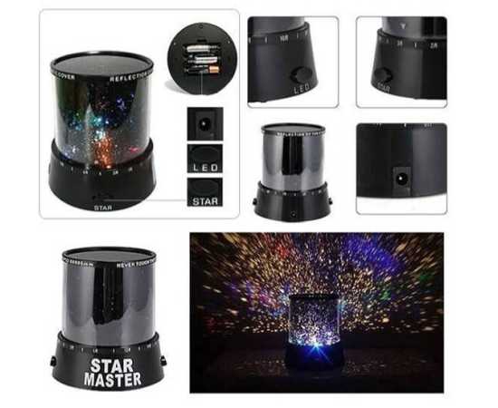 4 LED Moon Lamp Star Projection Night Light Sky Star Light