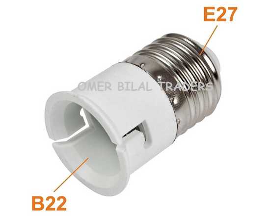 Outside B27 To Inside E22 Lamp Holder Converter Pin to Screw