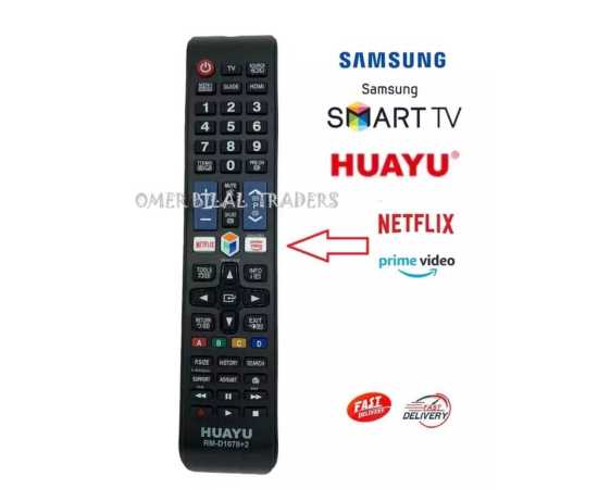Samsung Universal Remote For Smart Led, Tv - Huayu Rm-1078 +2