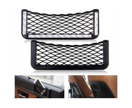 Car Seat Back Side Pocket Storage String Bag Phone Holder