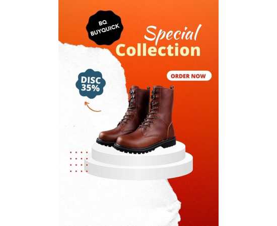 New Arrival Long Shoes In Pure Leather For Men - Brown