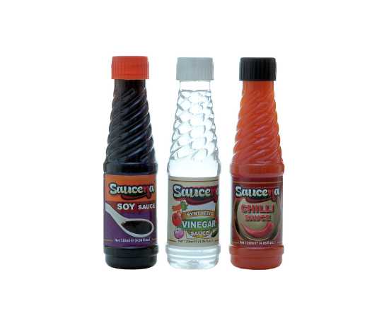 Chinese Sauces Trio Pack Soya Sauce, Chilli Sauce & Synthetic Vinegar - 120ML