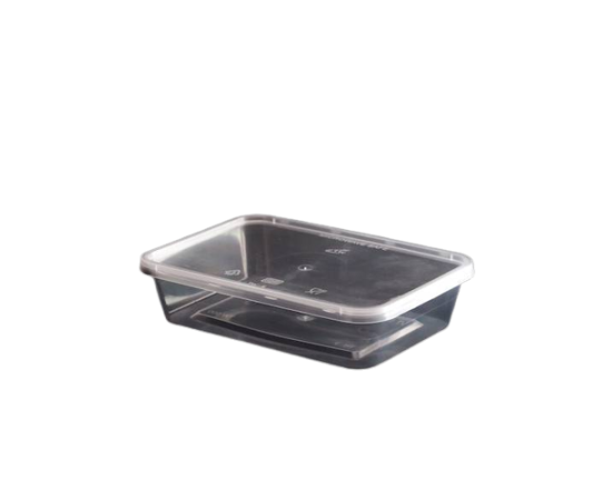 Clear Transparent Plastic Food Boxes - 500ml - Pack of 6 Boxes