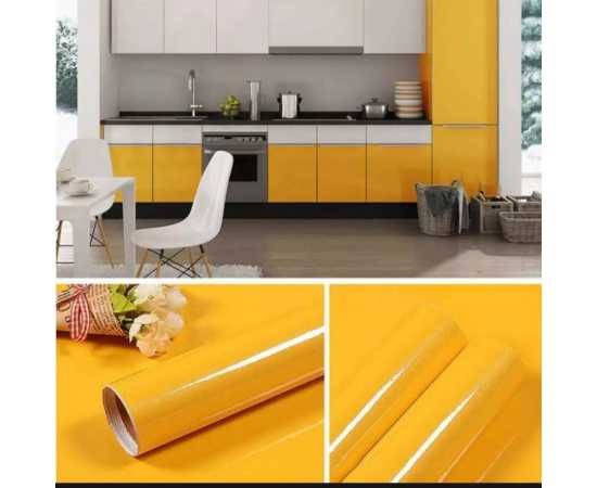 12 X 36 Inches Shiny Yellow Shiny Yellow Sticker Carbon Pvc Paper 3 Feets