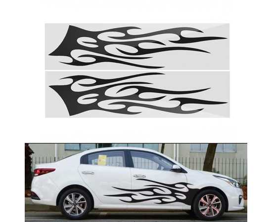 2 X Fire Stickers For Car Side Doors Pvc Washable Vinyl Sticker For Cars Body