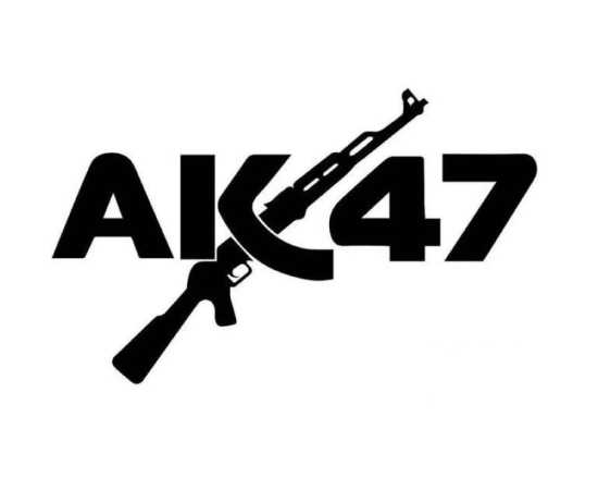 Ak47 Sticker Pvc Black Sticker For Cars