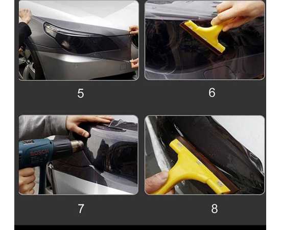 3 Feet Super Glossy Shine Fog Lamination Tape Multi Purpose Car & Bike