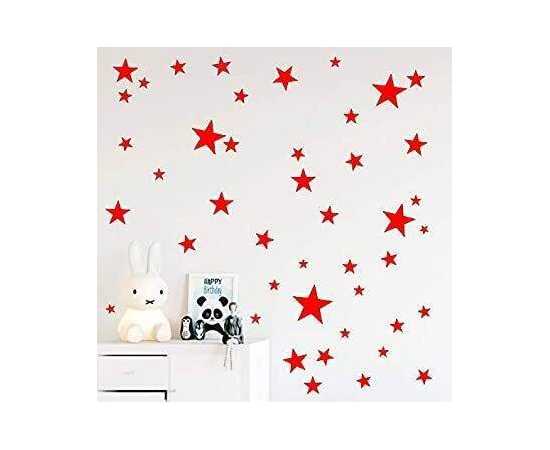 Pack 100 Red Star Sticker For Room Decoration Wall Decoration Stars