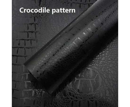 12 X 16 Inches Black Crocodile Skin Leather Sticker