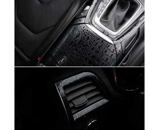 12 X 16 Inches Black Crocodile Skin Leather Sticker