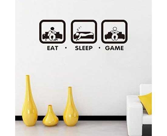 Eat Sleep Game Gaming Wall Sticker