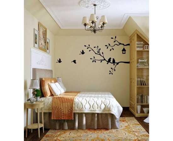 Corner Tree Birds Wall Sticker For Room