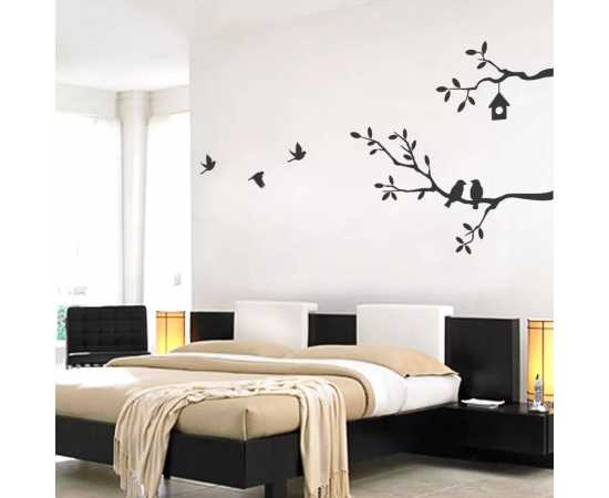 Corner Tree Birds Wall Sticker For Room