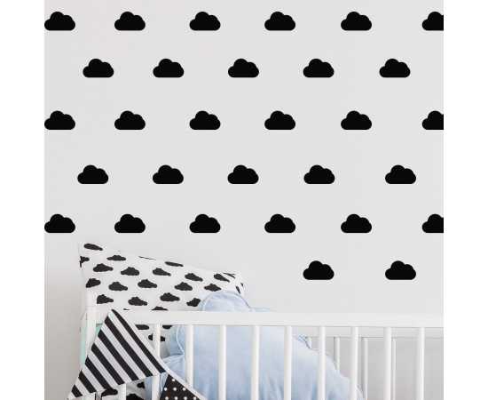 Pack Of 50 Clouds Stickers Pvc Wall Stickers