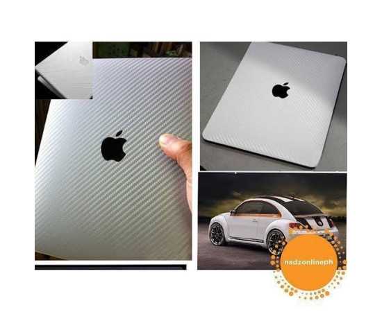 12 X 36 Inches Silver Sticker 3D Carbon Fiber Sticker Paper For Laptops & Mobile