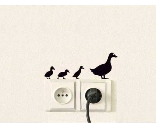4 Pieces Duck Switchboard Sticker Funny Switch Board Stickers