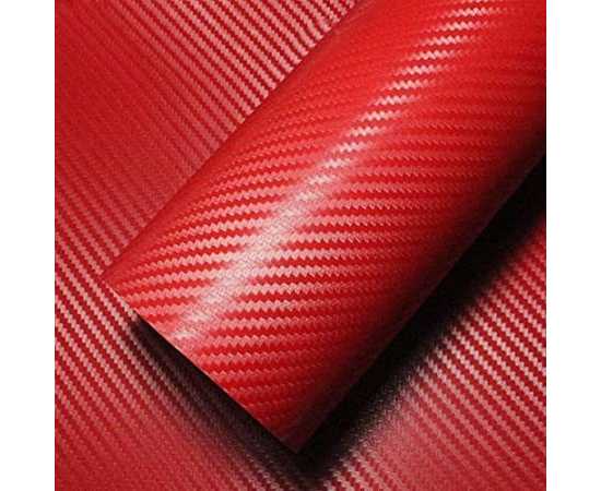 12" X 36" Red 3D Carbon Fiber Sticker Paper 3D Vinyl For Cars And Bikes