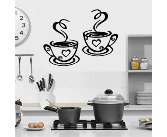 Beautiful Coffee Cup Kitchen Wall Sticker Decoration Coffee Cups Decor