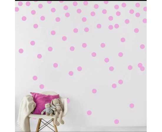 Pack Of 100 Dot Circles Polka Dots Circle Wall Stickers