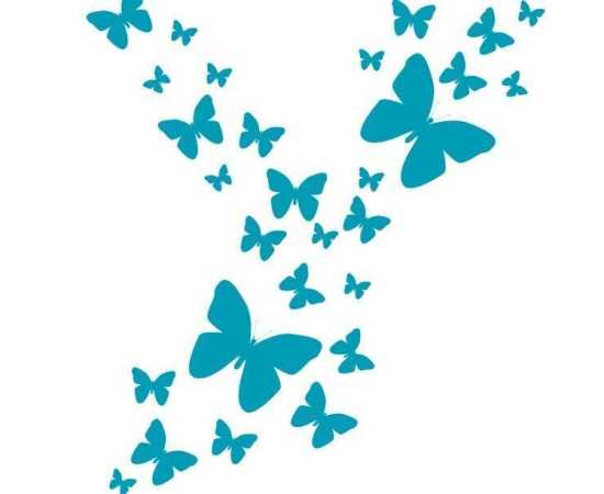 Pack Of 50 Butterflies Stickers Pvc Colour Wall Stickers For Kids Bedroom Wall Decoration