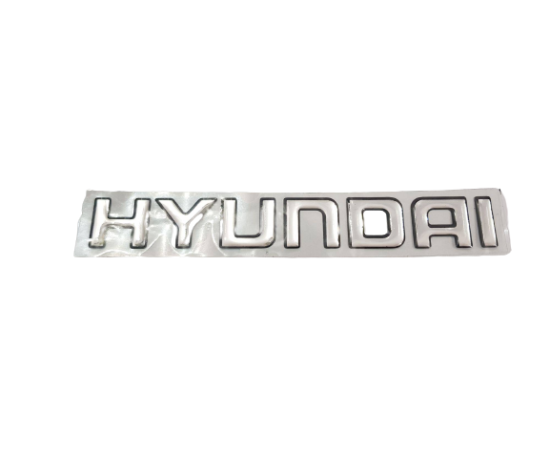 Hyundai Genuine Hard Silver Grill Monogram - 1 Piece