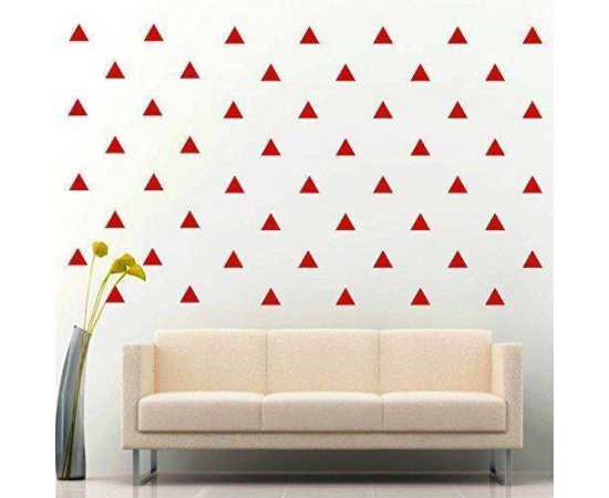 Pack Of 100 Triangles Stickers Pvc Multi Colours Triangle Wall Stickers