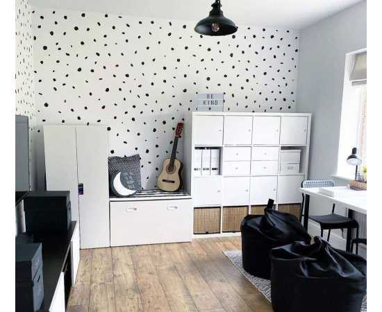 Dot Circles Polka Dots Circle Wall Stickers - Pack Of 100