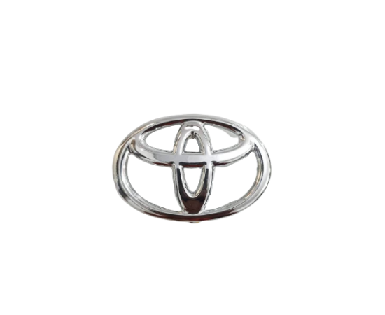 Toyota Steering Silver Logo Genuine Hard Monogram - 1 Piece