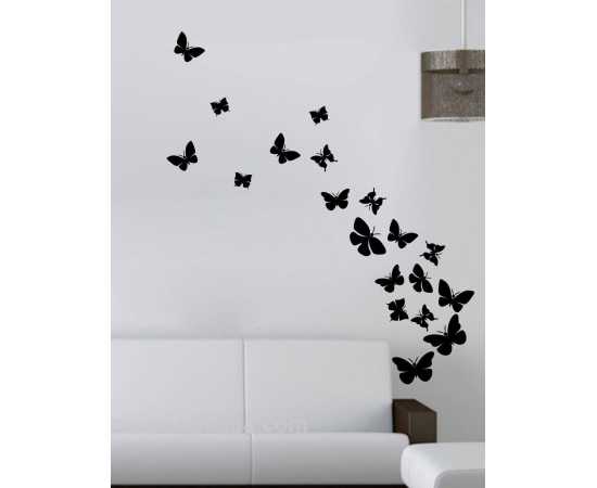Pack Of 50 Butterflies Stickers Pvc Colour Wall Stickers For Kids Bedroom Wall Decoration