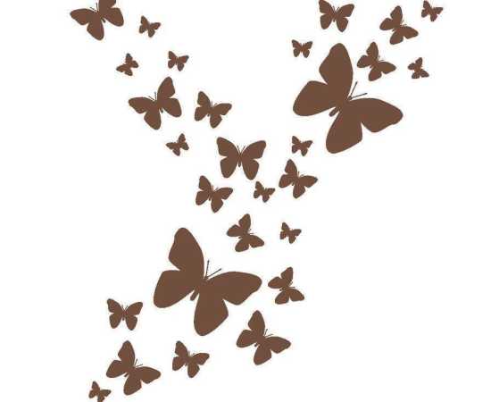 Pack Of 50 Butterflies Stickers Pvc Colour Wall Stickers For Kids Bedroom Wall Decoration