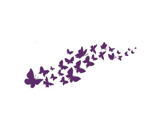 Pack Of 50 Butterflies Stickers Pvc Colour Wall Stickers For Kids Bedroom Wall Decoration