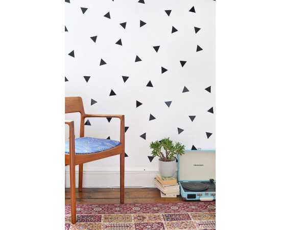 Pack Of 100 Triangles Stickers Pvc Multi Colours Triangle Wall Stickers